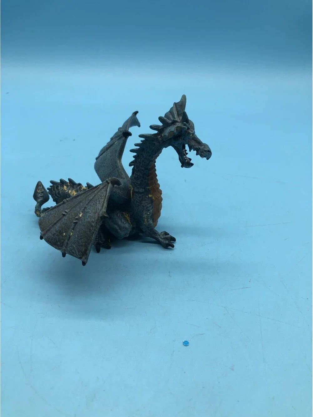 Papo Dragon Fantasy Action Figure Toy Gray Orange Plastic 2006 Unboxed